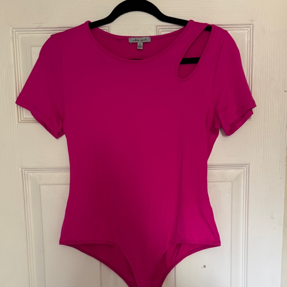 White Birch Pink Cutout Bodysuit